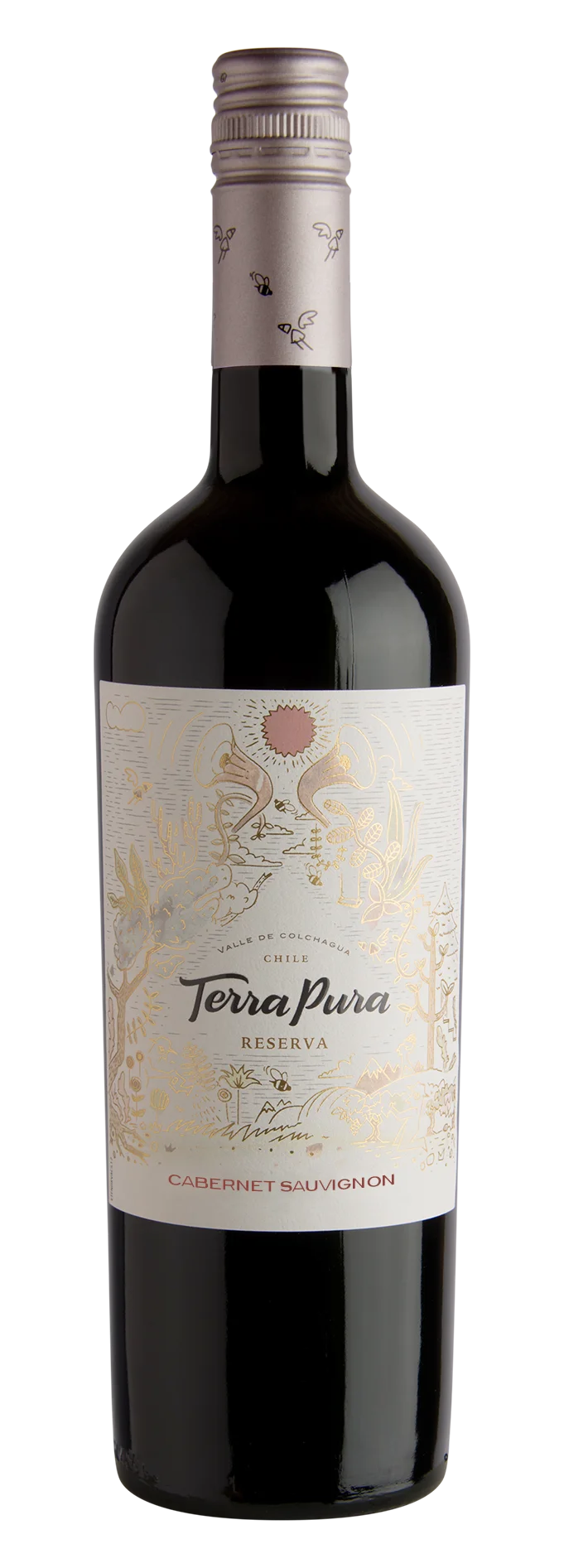 Botella de TerraPura Reserva Cabernet Sauvignon
