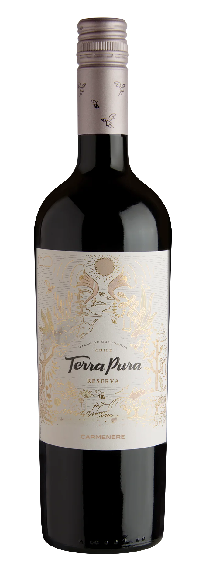 Botella de TerraPura Reserva Carmenère