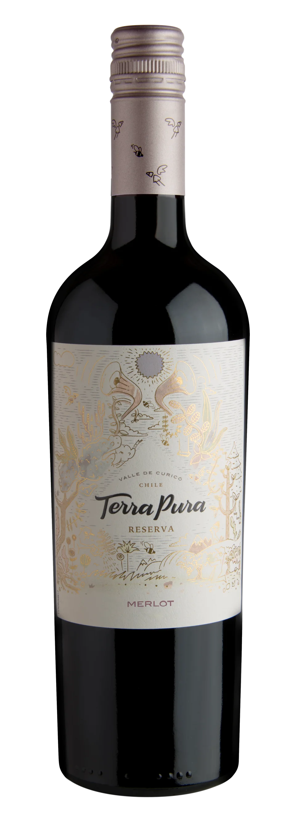 Botella de TerraPura Reserva Merlot